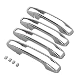 4 pcs Car Exterior Door Handle for Silverado GMC Yukon XL sierr 2015-2020,Exterior Chrome Door Handle Front Rear Driver & Passenger,More wear Resistant,smoothly