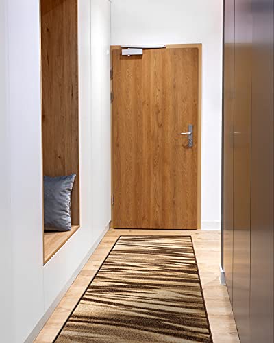 Tapis de couloir Arabica rugsx anti-usure marron pour protéger entrée et cuisine - 3