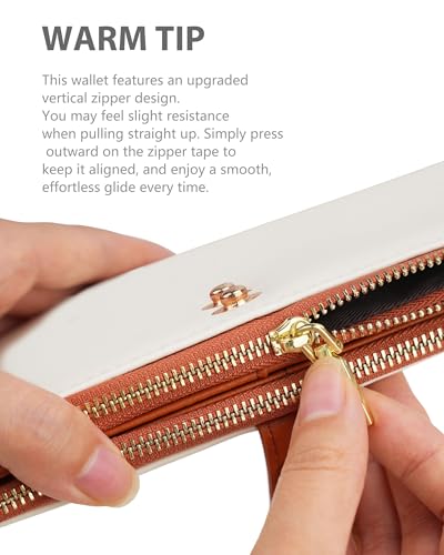 Image of Women's Slim Wallet,Thin RFID Card Holder with Zipper Pocket