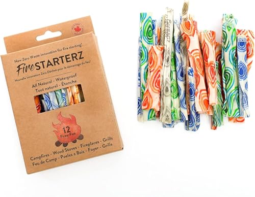 FireSTARTERZ™ 100% Beeswax All-Natural Fire Starters - Perfect for Grills, Fireplaces, & Camping