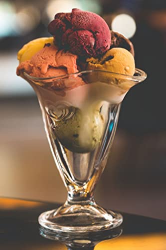 Image of MARTVIA 300ML Ice Cream Glasses Cups Dishes for Desserts, Milkshake,Fruit and Pudding Glass Serving Bowls, Perfect for Home, Restaurants and Parties Dishwasher Safe (Crystal Cups, Set of 6)