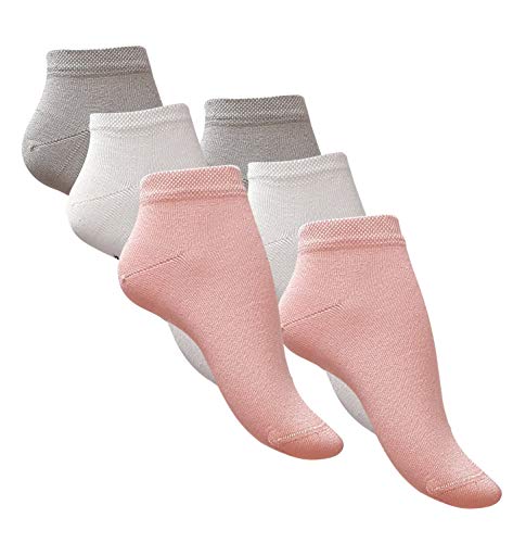 Vincent Creation 6 Paar BAMBUS Sneaker Socken, Mix (pink/grau/weiss), Gr. 39-42 Cover