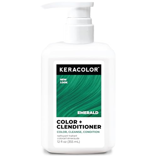Image of Keracolor Color + Clenditioner 3-in-1 Color-Depositing Conditioner, Gentle Cleansing Conditioner Infusing Semi-Permanent Hair Color, 23 Shades, 12 Fl Oz