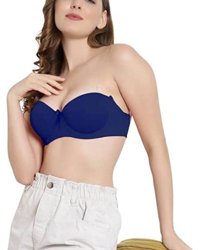 Image of Brachy Women's Polycotton Padded Underwire Strapless Bra Beige