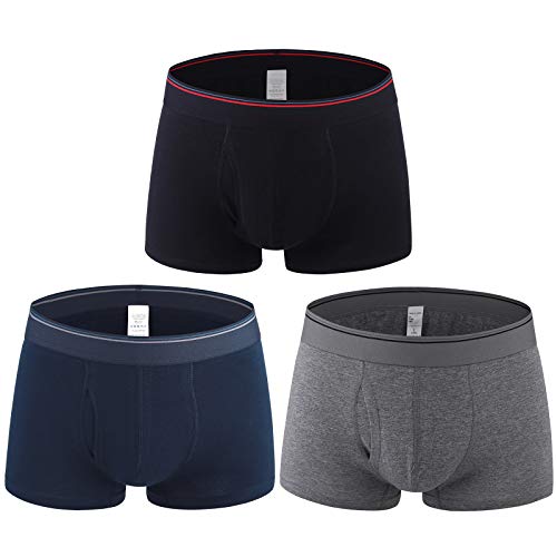 ANUFER Mens 3 Pack Cotton Stretch Boxer Shorts Underwear - S to 5XL - Open Fly/No Fly2
