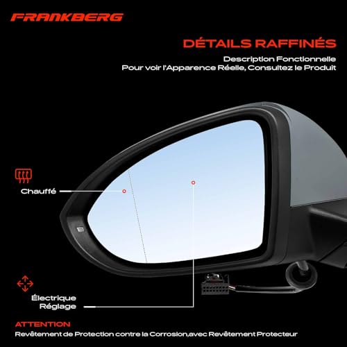 Rétroviseur Gauche Golf 7 Dégivrant Remplacement 5G1