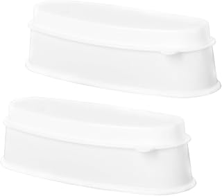 FOMIYES 4 Pçs Esmalte Brilhante Esmalte Branco Esmalte Manicure Francesa Recipientes De Esmalte Com Tampas Bandeja De Mergulho Manicure Francesa Recipiente Em Pó Flash Acessórios