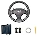 Hand-Sewing Steering Wheel Wrap Cover Black Perforated Leather Wrap Interior Protection Accessories for Lexus is IS250 IS250C IS300 IS300C IS350 IS350C F Sport 2005-2011