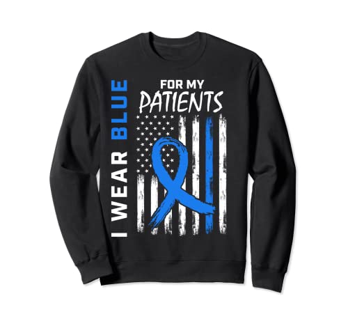 Blue Group Matching Enfermeras Diabetes Concientización Bandera Hombres Mujeres Sudadera