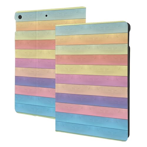 Housse tablette iPad 10.2 motif cool arc-en-ciel idée cadeau originale