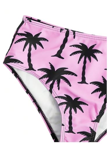 Milumia Girl's 2 Piece Swimsuit Criss Cross Graphic Print Wireless Bikini Set4