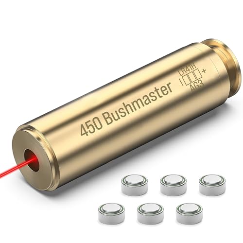 Bushmaster 450 Laser Bore Sight with 6 Batteries - Made of Brass
