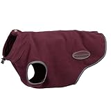 Design: Kontrastpaspel, Logo. Weatherbeeta - Hundejacke Comfitec, Fleece, Mit Reißverschluss (25 cm) (Weinrot/Grau)