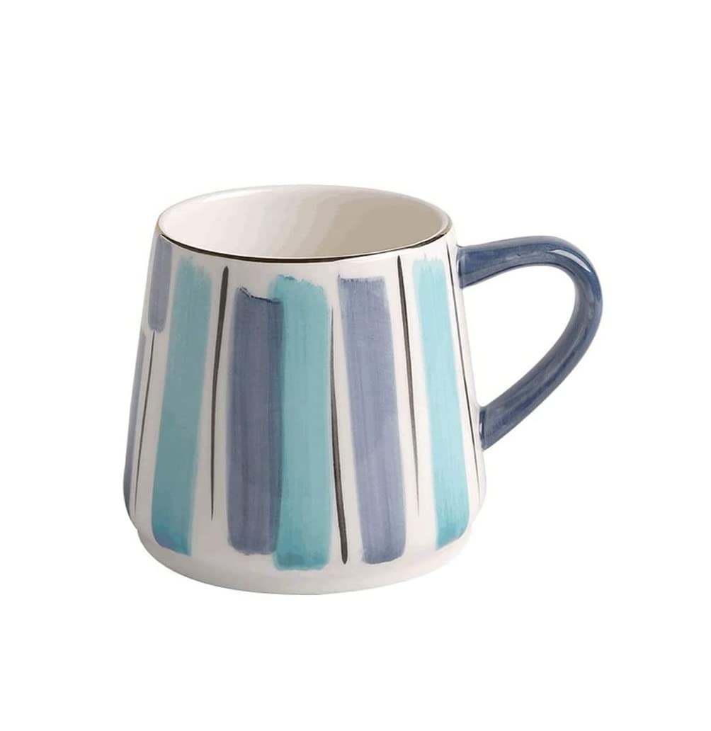 Tasse Kaffeebecher Große Kaffeetasse 19,4 Unzen, Bunte Handbemalte Keramik-Kaffeetasse, Mikrowellengeeigneter Trinkbecher, Multifunktionaler Trinkbecher Teetasse Kaffeetassen (Color : B)