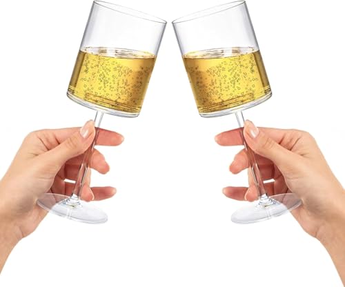 Image of Premium Wine Glasses 300ml, Set of 4 Long Wine, Burgundy Clear Glasses with Stem for Wedding Anniversary, Birthday, Gift (RKT-04, Set of 4)