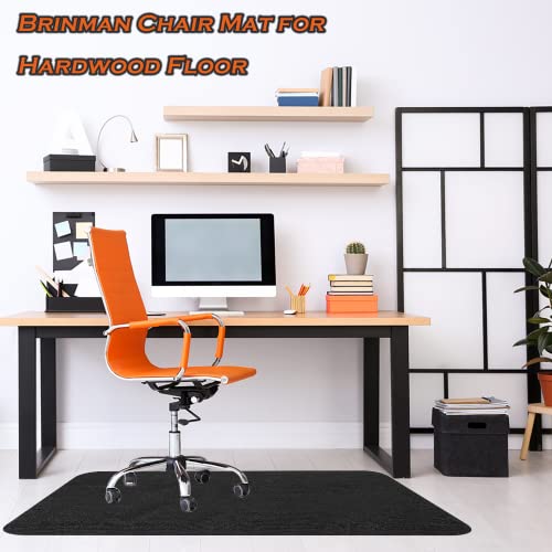 Brinman Chair Mat For Hardwood Floor,36"X48" Desk Chair Mat,Non-Slip Office Chair Mat, Computer Gaming Floor Mat For Rolling Chair, Under Desk Rug Floor Protector,Easy Clean & Flat Without Curling #TOP6