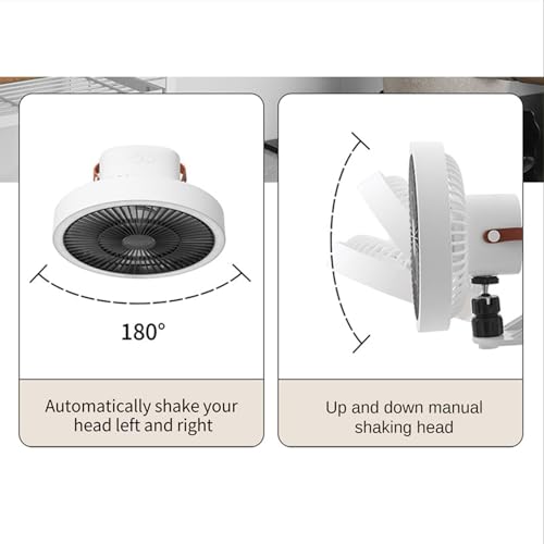 Ventilateurs électriques rechargeables muraux lot de 2 appareils de maison - 5