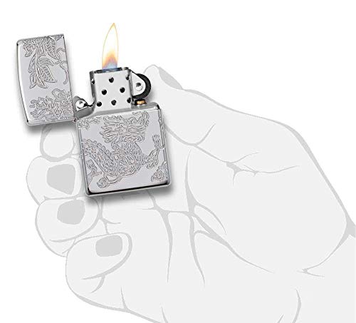 Encendedor Zippo Armor Dragon Phoenix bolsillo miniatura 5