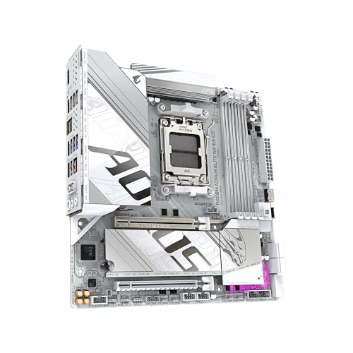 GIGABYTE B850M AORUS Elite WIFI6E ICE AMD AM5 mATX Motherboard, Support AMD Ryzen 9000/8000/7000 Series, DDR5, 12+2+2 Power Phase, 2X M.2, PCIe 5.0, USB-C, WIFI6E, 2.5GbE, EZ-Latch, 5-Year Warranty - Image 6