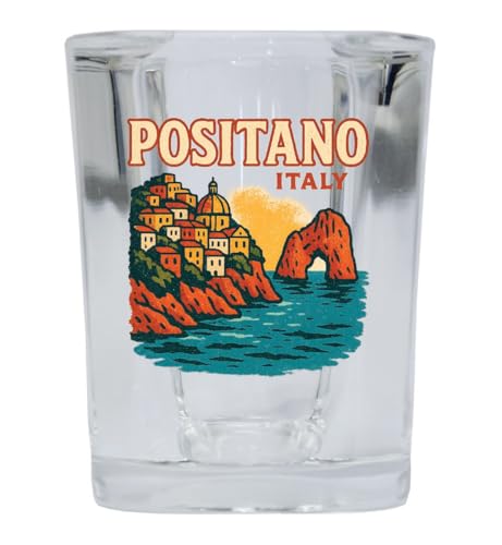 Vaso Shot Cuadrado Vintage Positano Italy 2 oz