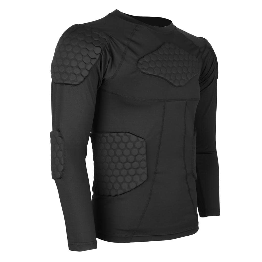 T-shirt de compression à manches longues pour homme Noir Taille M