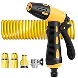 Gartenspritze mit Wasserleitung Schlauch, Spritzpistole für Bewässerung Reinigung, Garten Spritze,...