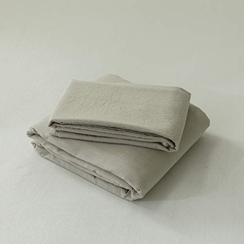 Beige Duvet Cover King Size - Washed Cotton Duvet Cover Set Solid Beige Color Bedding Set Super Soft Comforter Cover 3 Pieces With Zipper Closure, 1 Duvet Cover 104X90 Inches And 2 Pillow Shams #TOP6