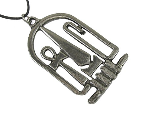 Creative Ventures Jewelry Pharaoh's Seal Pewter Pendant on Cord Necklace