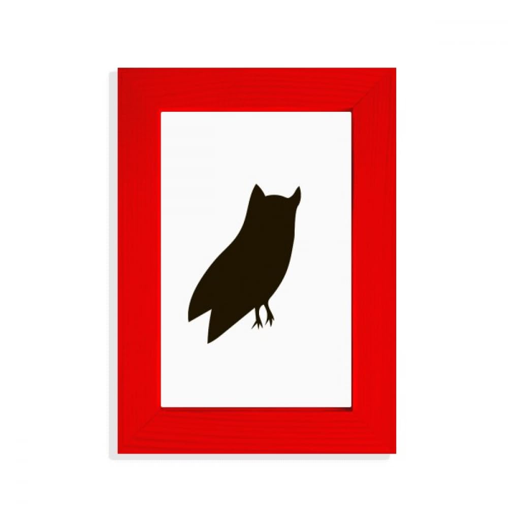Cadre photo hibou noir pour décorer une table de chevet