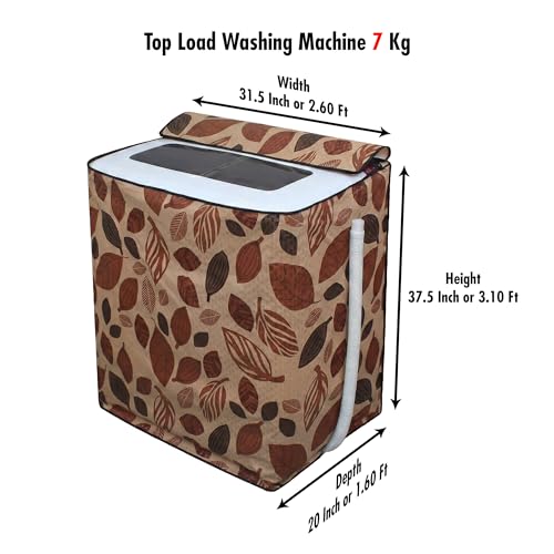 Image of DREAM CARE Waterproof & Dustproof Washing Machine Cover Top Load & Semi Automatic Suitable for 7 kg, 7.2 kg, 7.5 kg (83 x 95 x 51 cms)