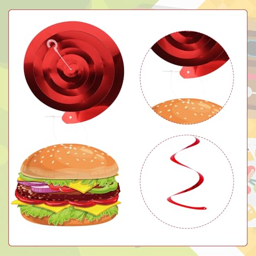 Image of 58 PCS Summer Picnic Party Hanging Decoration BBQ Party Decorations BBQ Picnic Birthday Hanging Swirl for Kids Summer Picnic Holidays Birthday Carnival Party Supplies