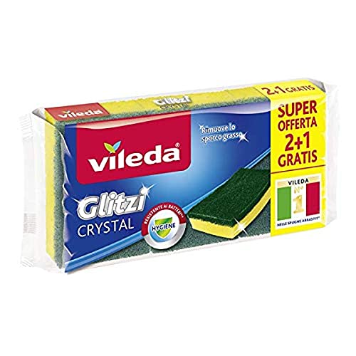 Vileda Glitzi Sponges with Nail Protector [European Import] - 12 Sponges