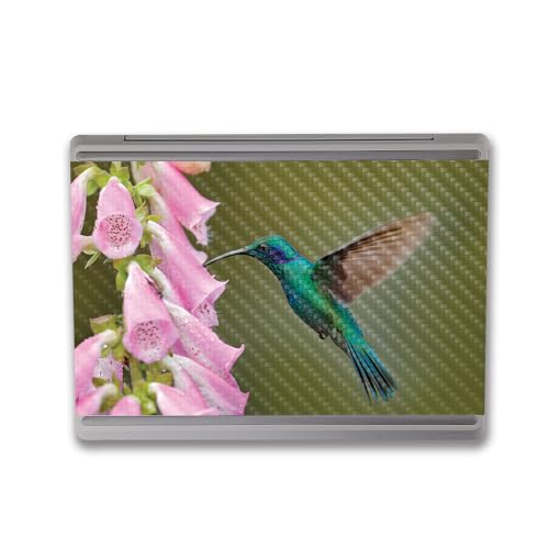 Image of MightySkins Carbon Fiber Skin Compatible with Microsoft Surface Laptop Go 3 (2023) Full Wrap Kit - Hummingbird | Protective, Durable Textured Carbon Fiber Finish | Made in The USA