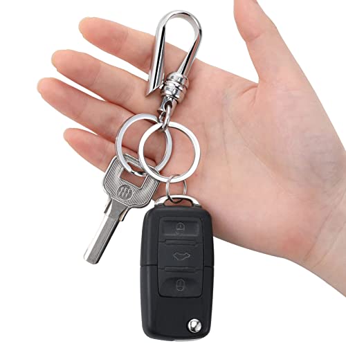 Stainless Steel Keychains For Men With 2 Detachable Key Rings Key Holder For Car Keys Heavy Duty Keyring Accessories #TOP5