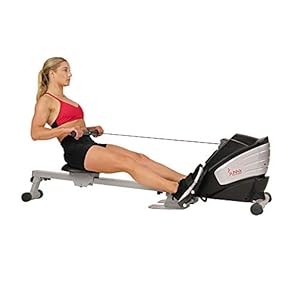 Sunny Health & Fitness Rowing Machine for Low Impact Full Body Workouts, Optional Magnetic Rower or Air Rower with Exclusive Free SunnyFit App and Smart Connectivity