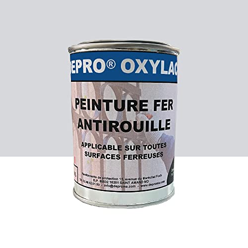 DEPROMA OXYLAC Peinture antirouille pour métal neuf et rouillé - 200GR (GRIS ARGENTÉ)