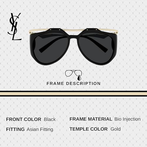 SAINT LAURENTSL M137/F AMELIA Floating Aviator Sunglasses + Bundle with eSHADES Luxury Eyewear Kit3