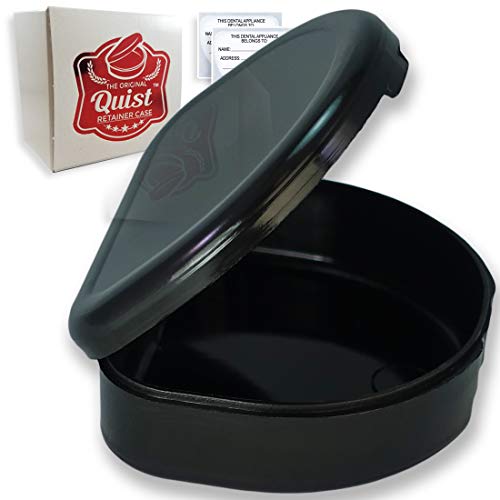 QUIST (TM) Solid Orthodontic Retainer Case (Black)