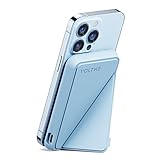 VOLTME Magnetic Power Bank, 5,000mAh Foldable Magnetic Wireless Portable Charger and USB-C Cable, Only for iPhone 14/13/12 Series-Matte Blue