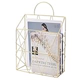 PENGKE Hanging Wall Files Magazine Holder,Decorative Organizer Metal Wire Mounted Storage Baskets...