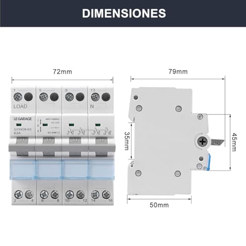 Interrupteur de transfert 40A 4P pour sécuriser l'inversion de source AC - 2