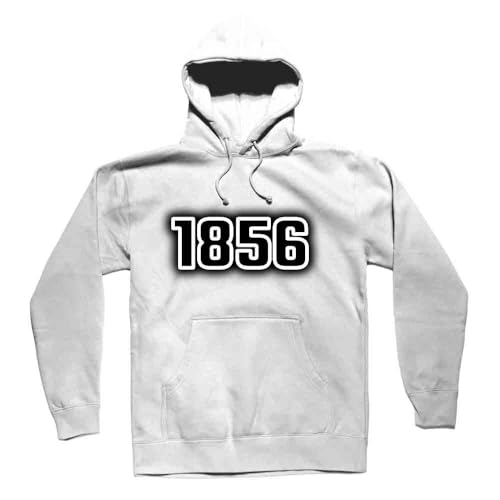 Hoodie unisex 1856 blanc idéal pour vos sorties urbaines de week-end