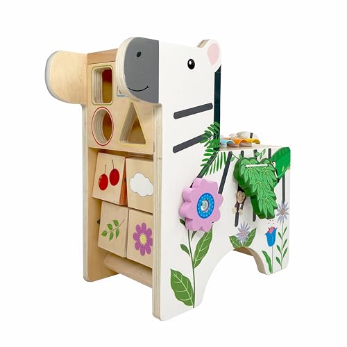 Image of Teamson Kids - Preschool Zebra Wooden Activity Play Center with Xylophone