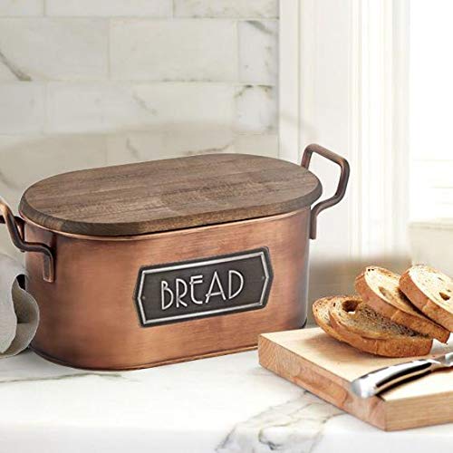 The Mia Copper Finish Bread Bin - 17 cm (H) x 20 cm (W) x 17 cm (D