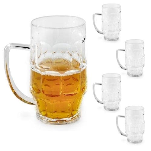 Huang Acrylic Bierkrug, transparent, 680 ml, 4 Stück Cover