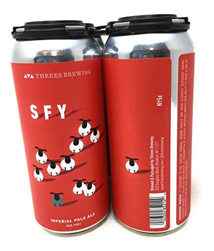 Threes Brewing Sfy Dipa 4Pk Can, 16 Fz #TOP2