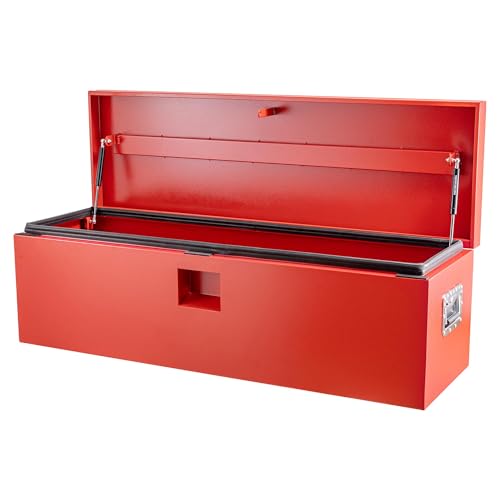 PrecisionAuto Truck Bed Toolbox Truck Tool Box Heavy Duty Steel Storage Cabinet Organizer Chest Jobsite for Pickup, RV, Trailer