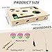 Mmxhn Cat Puzzle Enrichment Box – Wooden Interactive Toy with Scratcher & Nail File for Indoor Cats – Maze Ball Track Teething Sticks Kit