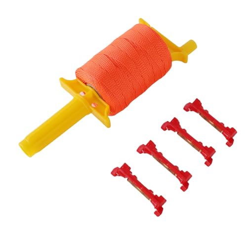 Srliya cuerda de mampostería de nylon de alta resistencia de 540 pies con mango y 4 herramientas de nivel fluorescentes en color naranja para jardinería y manualidades miniatura 2