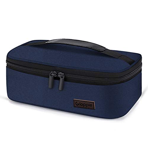 Gloppie Mini Lunchbox Small Lunch Bag for Men Women Insulated Lunch Box Thermal Lunch Boxes Adult Lunch Pail Petty Food Containers Portable Cooler Bags Reusable Snack Bag Loncheras Para Hombres Blue